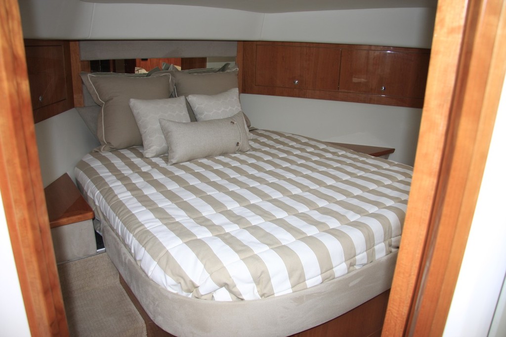 The guest stateroom enjoys similar space and luxury © Mark Rothfield